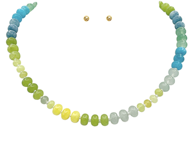 Rondelle Stone Necklace