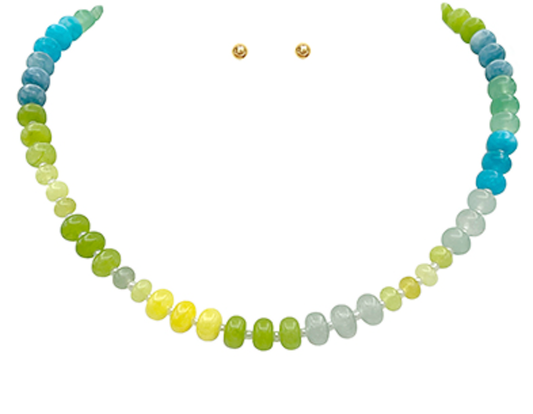 Rondelle Stone Necklace