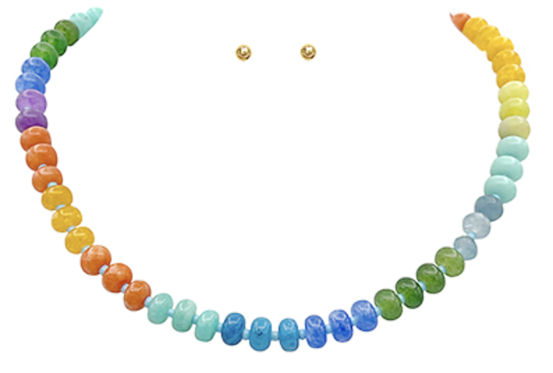 Rondelle Stone Necklace