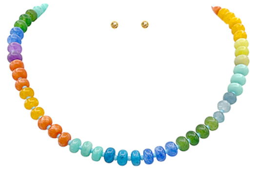 Rondelle Stone Necklace