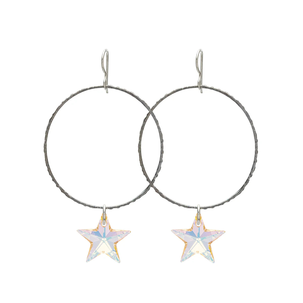 Shooting Star Crystal Hoops