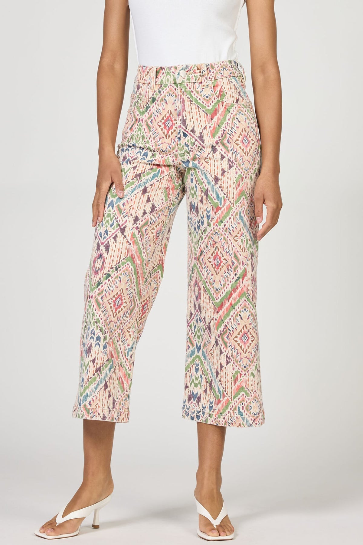 Audrey Crop Print Jeans