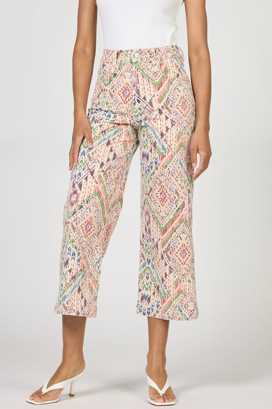 Audrey Crop Print Jeans