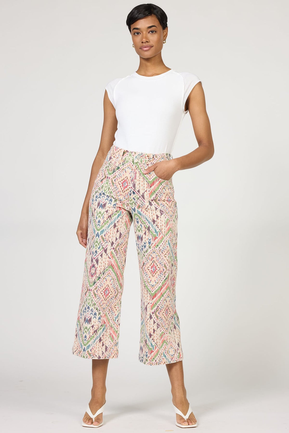 Audrey Crop Print Jeans