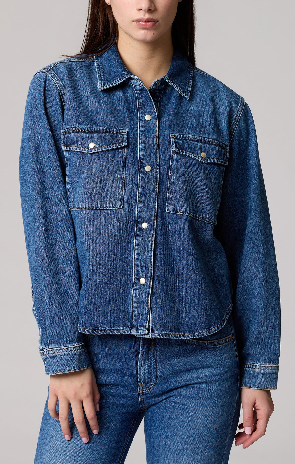 Tia Boxy Denim Shirt