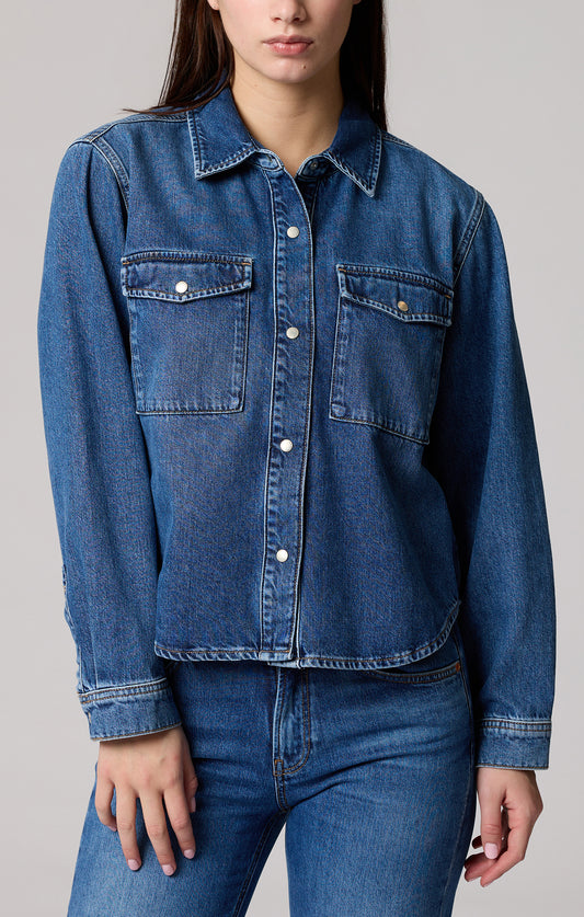 Tia Boxy Denim Shirt