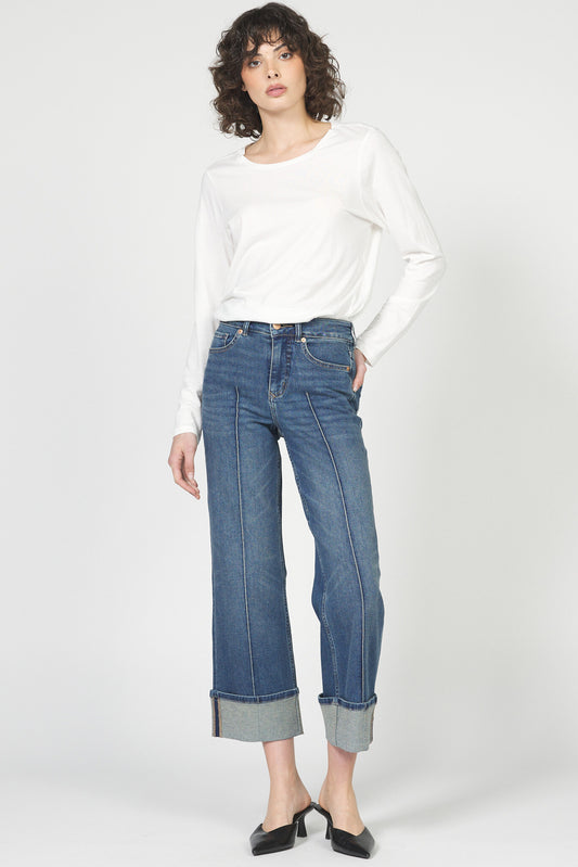 Holly Straight Leg Cuff Jean