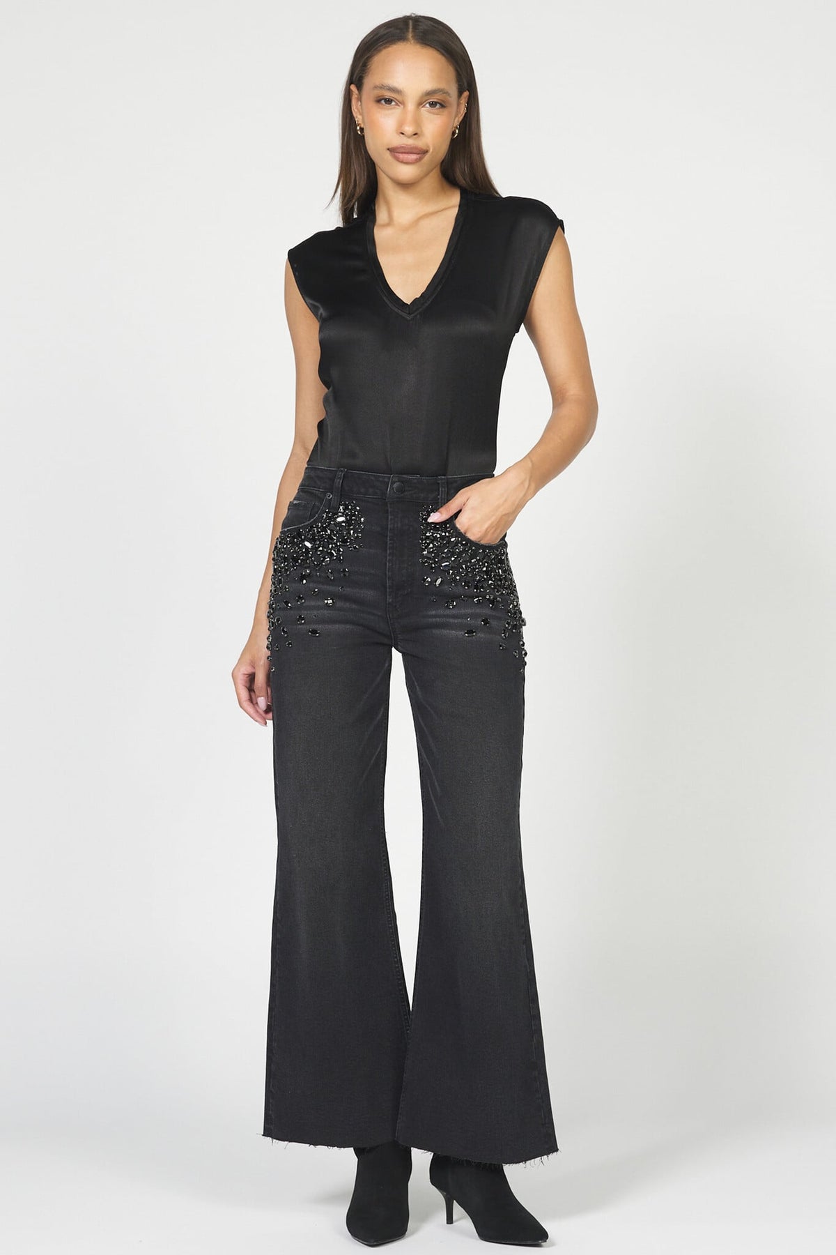 Fiona Wide Leg Sequin Jean