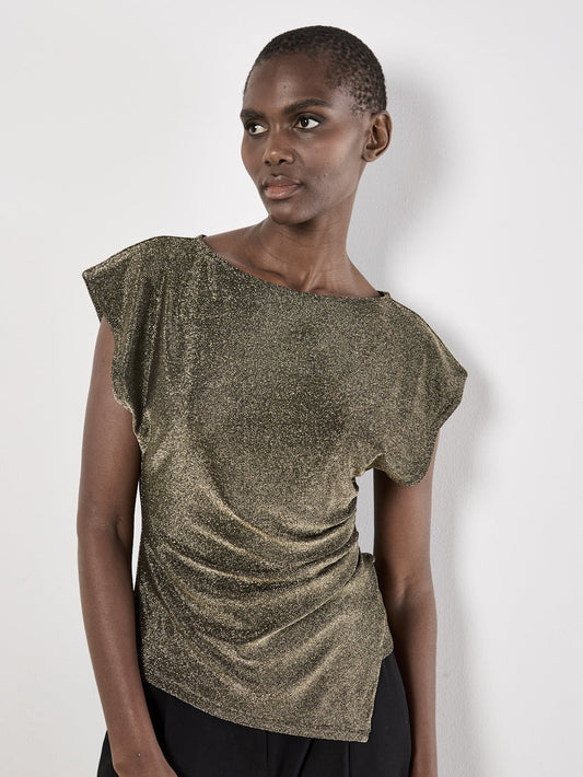 Sparkle Talks Wrap Top
