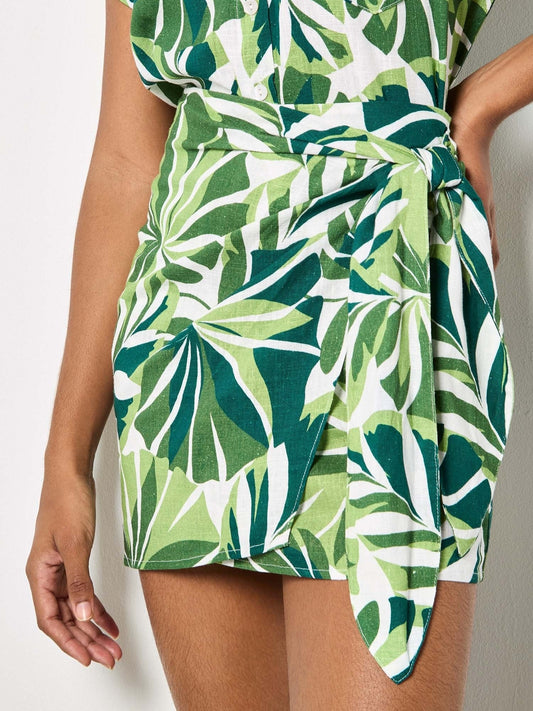 Wrapped in the Tropics Mini Skirt